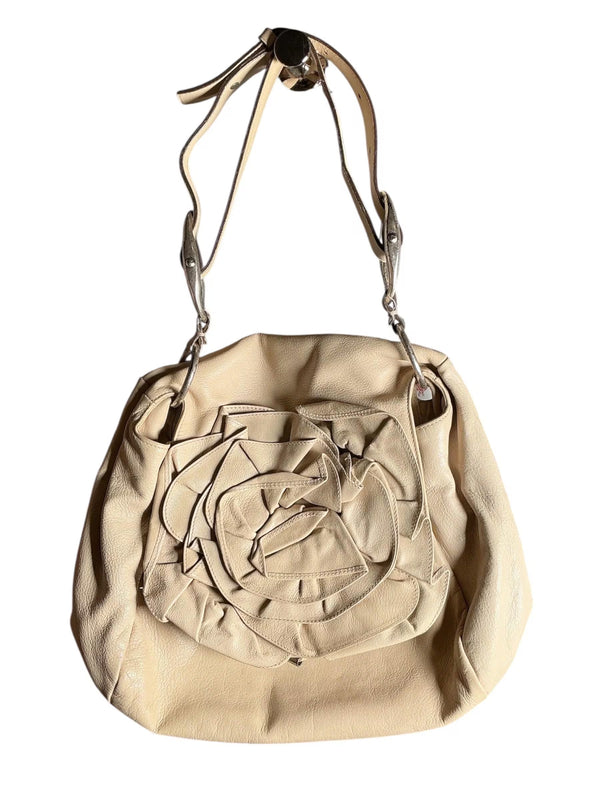Vintage Y2K YSL Leather Nadia Rosette Petal Shoulder Bag