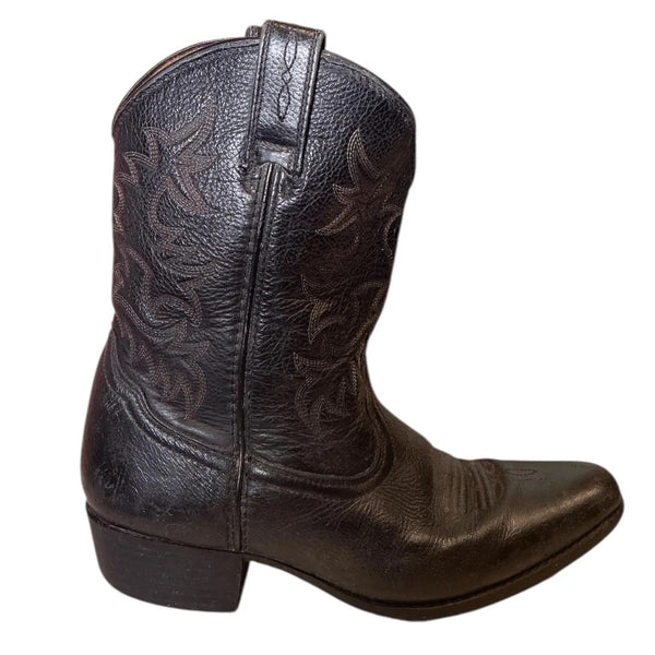 Vintage Y2K Ariat Black Rodeo Leather Western Cowboy Boots 5.5/6