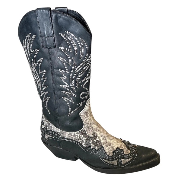 Vintage Y2K Snakeskin Western Rodeo Leather Cowgirl Boots 8.5
