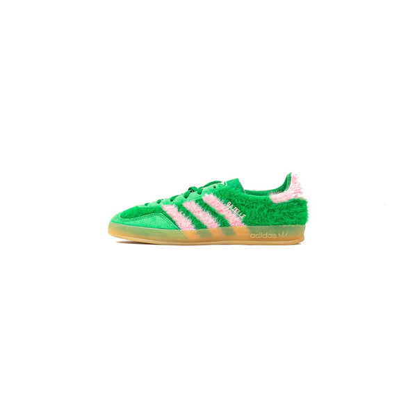 Gazelle Indoor Gum Sole Fuzzy Sneakers (Green/Glow Pink/Gum)