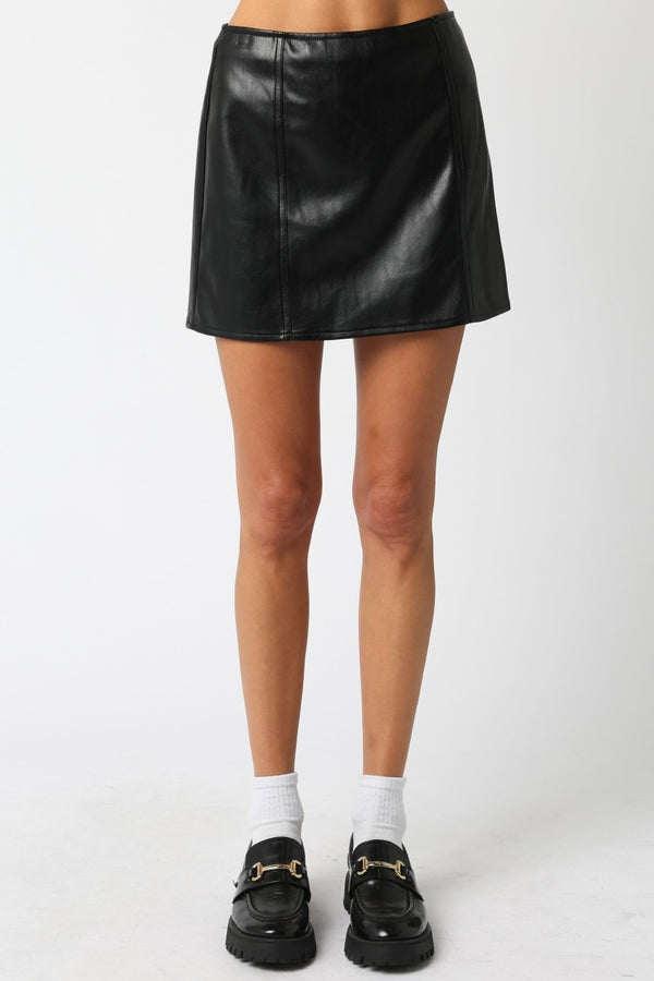 Presely Leather Mini Skirt