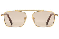 Jordell 70s Style Gold Frame Aviator Style Sunglasses