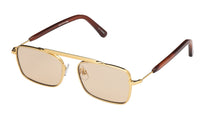 Jordell 70s Style Gold Frame Aviator Style Sunglasses