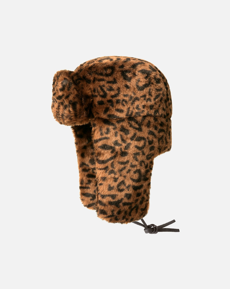 Kangol Faux Fur Trapper Hunter Hat - Leopard