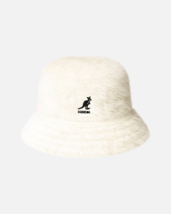 Furgora Angora Fur Bucket Hat -White