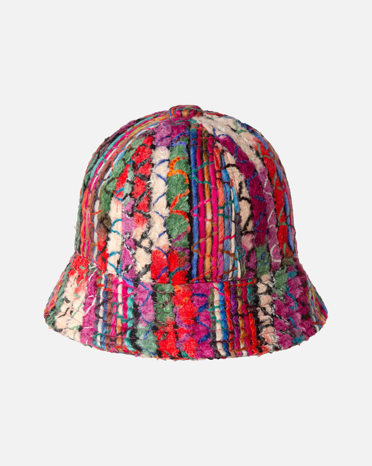 Wooly Squiggle Knit Casual Bucket Hat