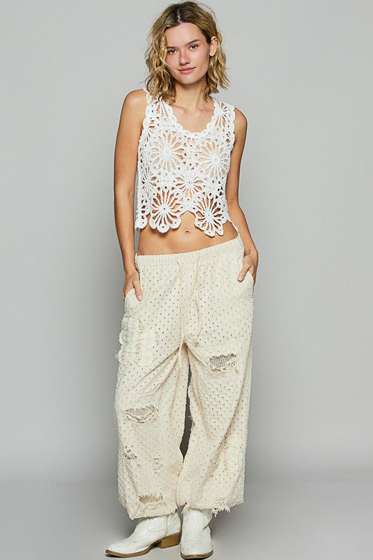 Kyla Crochet Knit Tank Top