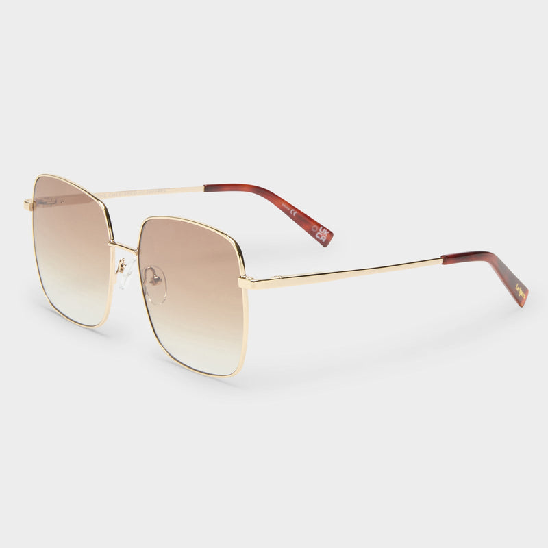 The Cherished 70s Style Sunglasses - Gold Tan Gradient