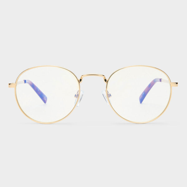 Lost Legacy Blue Light Unisex Gold Frame Glasses
