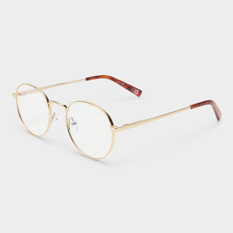 Lost Legacy Blue Light Unisex Gold Frame Glasses