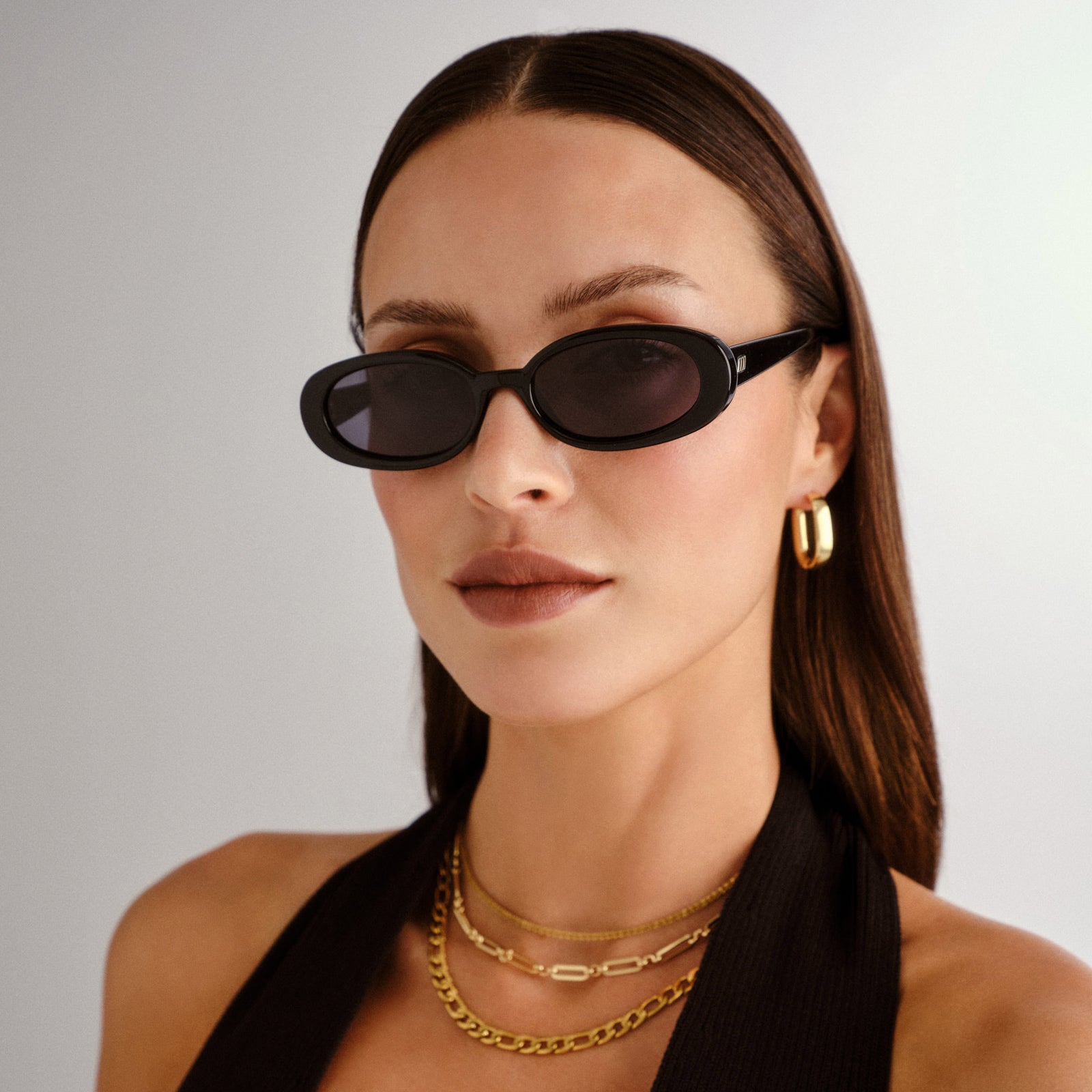 小物 Le Specs outta love Outta Love Oval Sunglasses Black – Mint Market