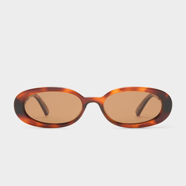 Outta Love Oval Sunglasses - Toffee Tortoise