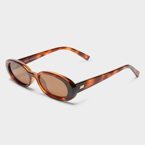 Outta Love Oval Sunglasses - Toffee Tortoise