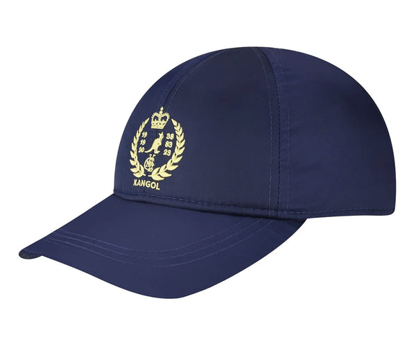 Kangol Washed Baseball Cap Hat - blue/gold