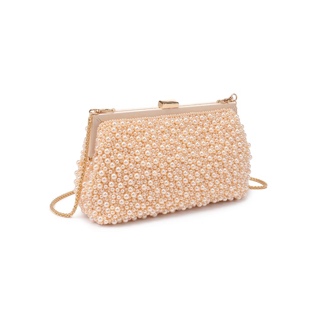 Samira Pearl Beaded Frame Evening Formal Clutch