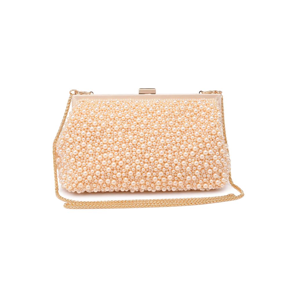 Samira Pearl Beaded Frame Evening Formal Clutch