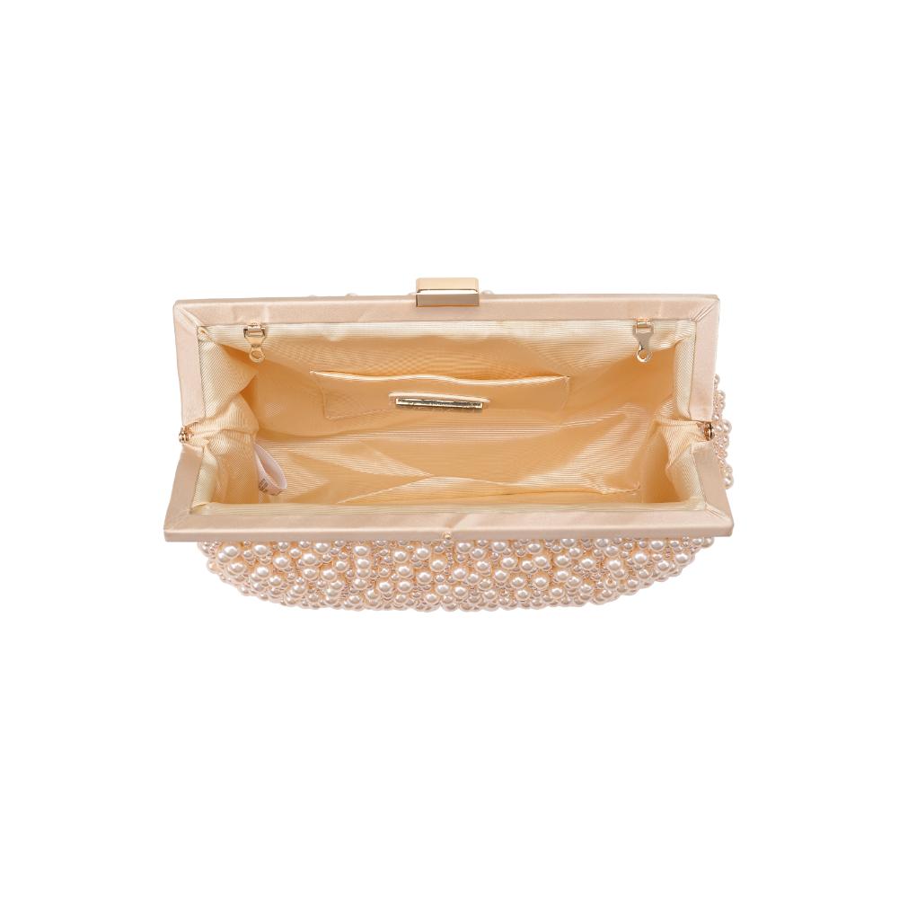 Samira Pearl Beaded Frame Evening Formal Clutch