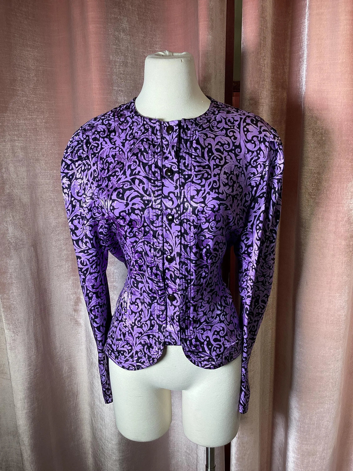 Vintage 1990’s purple Floral marry London 2 pc skirt set - medium
