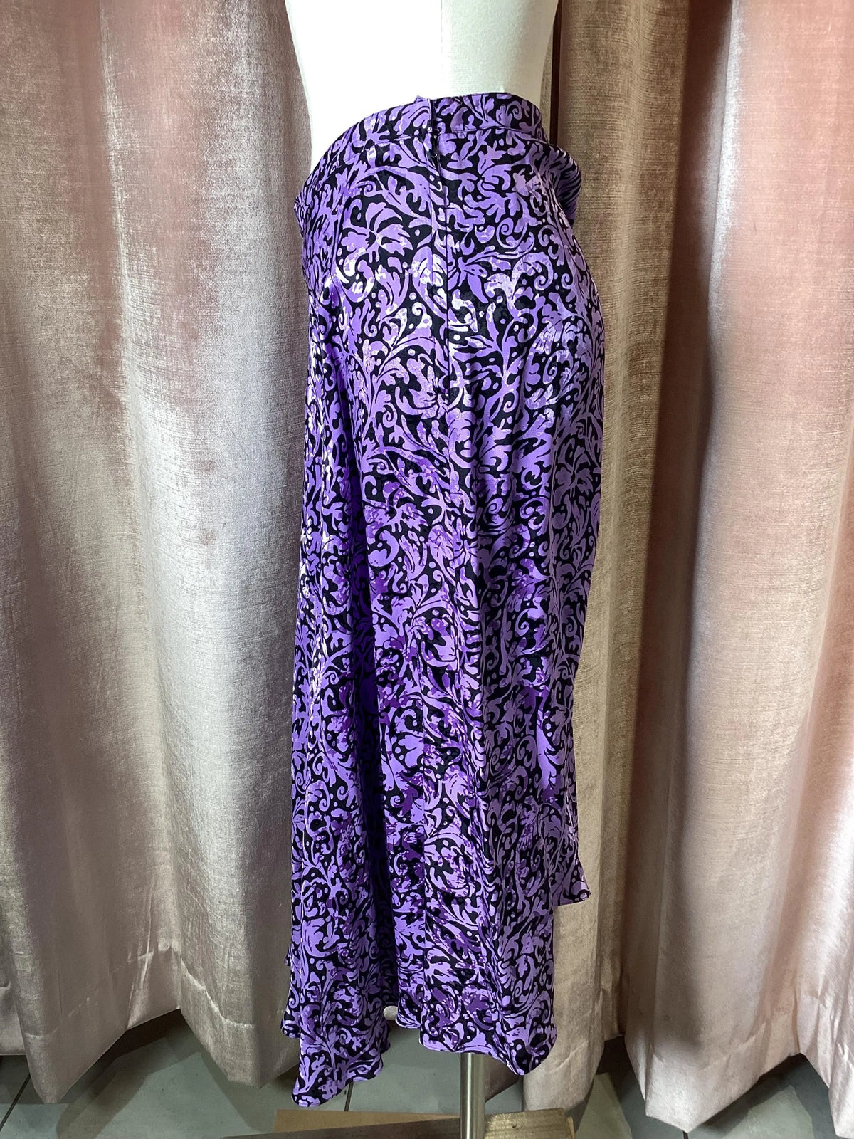 Vintage 1990’s purple Floral marry London 2 pc skirt set - medium