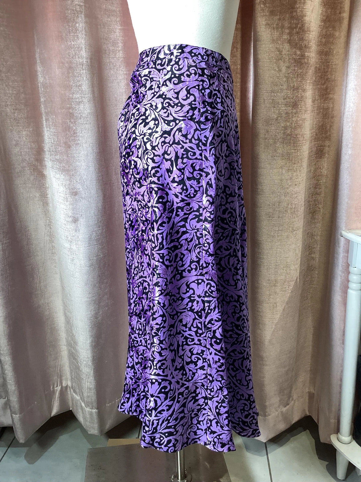 Vintage 1990’s purple Floral marry London 2 pc skirt set - medium
