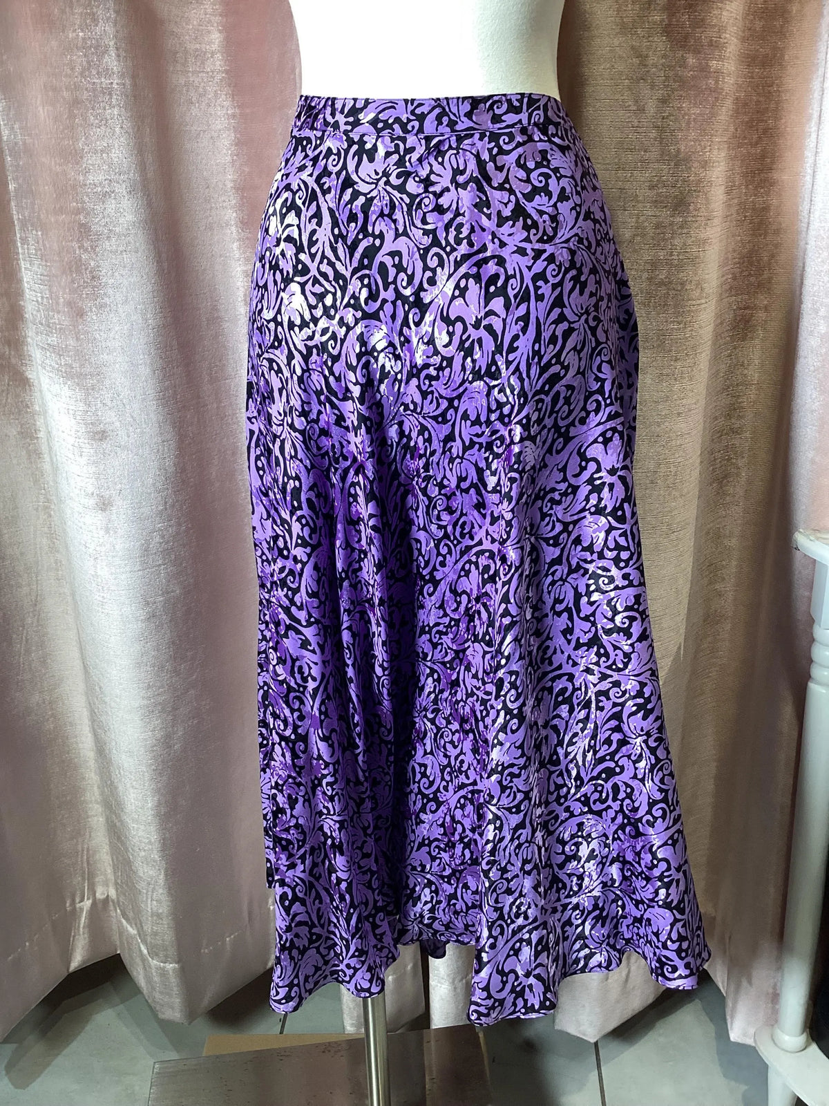 Vintage 1990’s purple Floral marry London 2 pc skirt set - medium