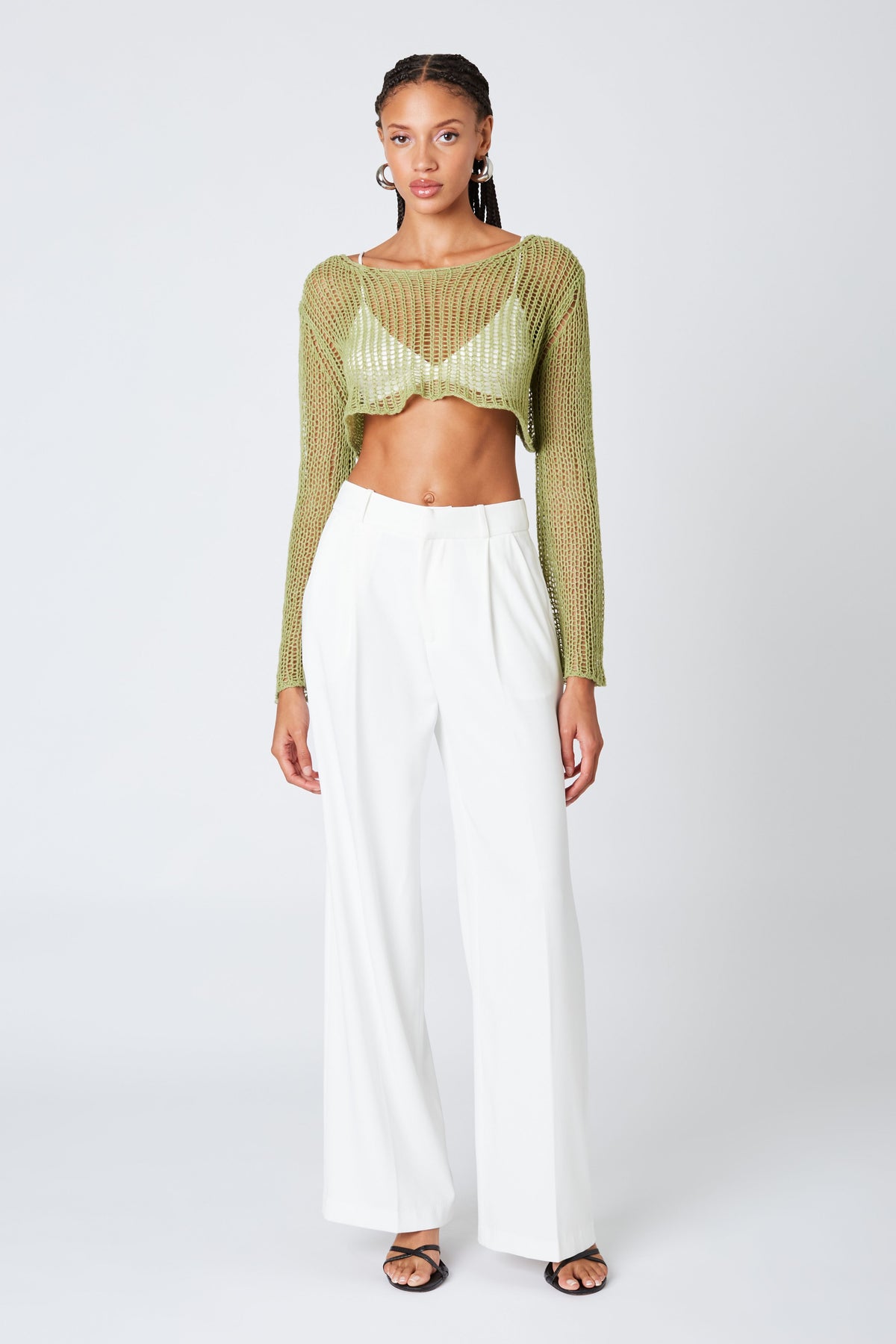 Taylor Trouser wide leg pants - white