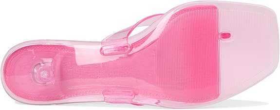 Tracie Y2K Jelly Thong Kitten Heel Sandal -  Pink