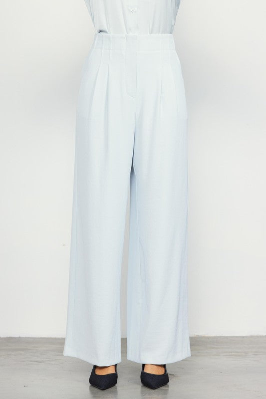 Corey Recyled Wide Leg Pants - Dove Grey