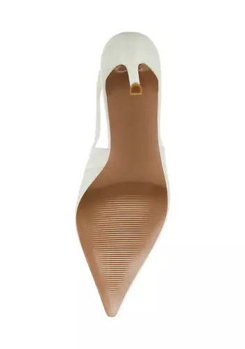 Reyes Genuine Leather Sling Back Hi Heel Pumps