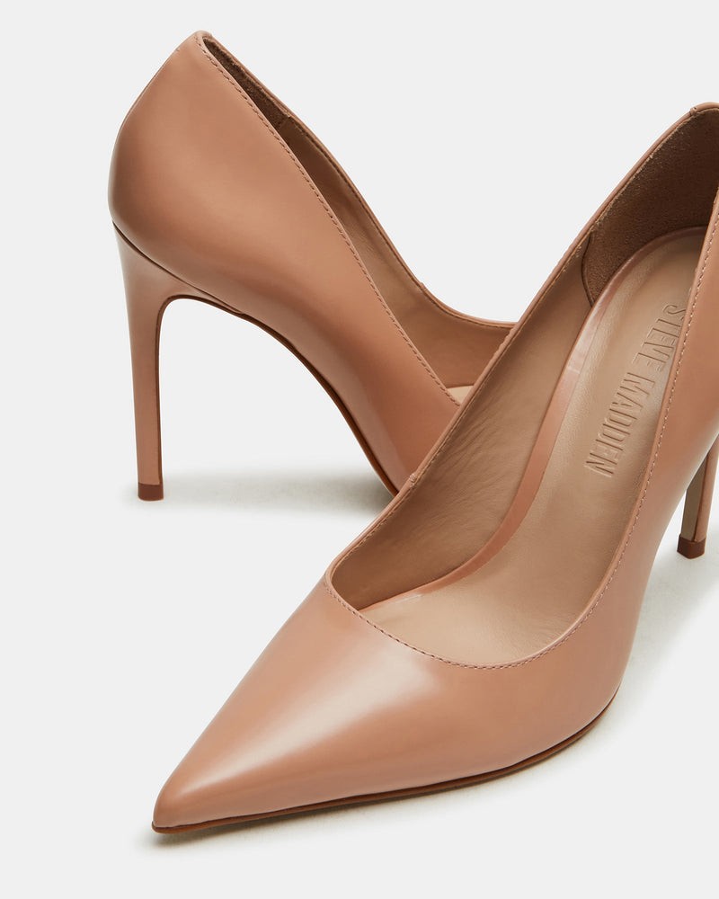 nude leather heels