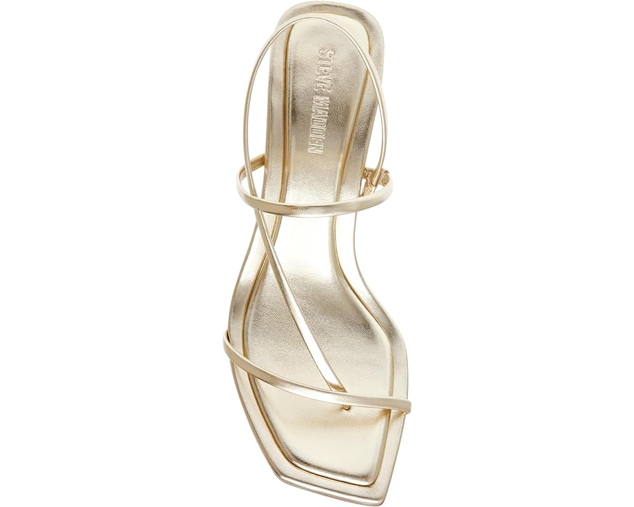 Locke Gold Leather Strappy Mid-Heels