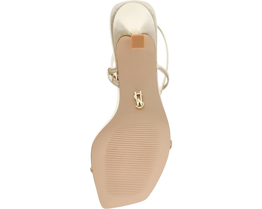 Locke Gold Leather Strappy Mid-Heels