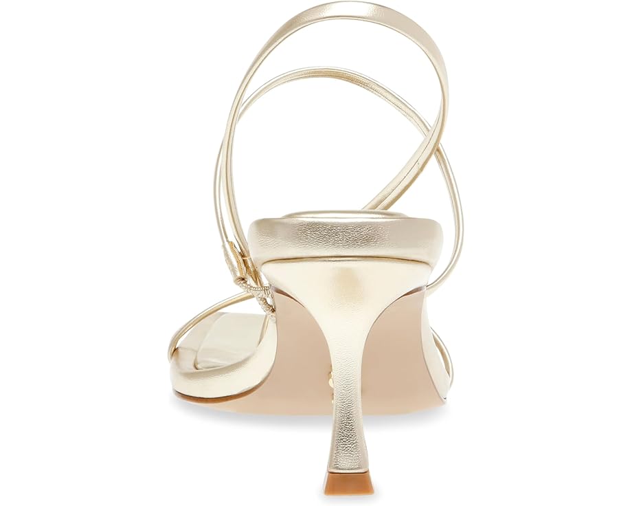 Locke Gold Leather Strappy Mid-Heels