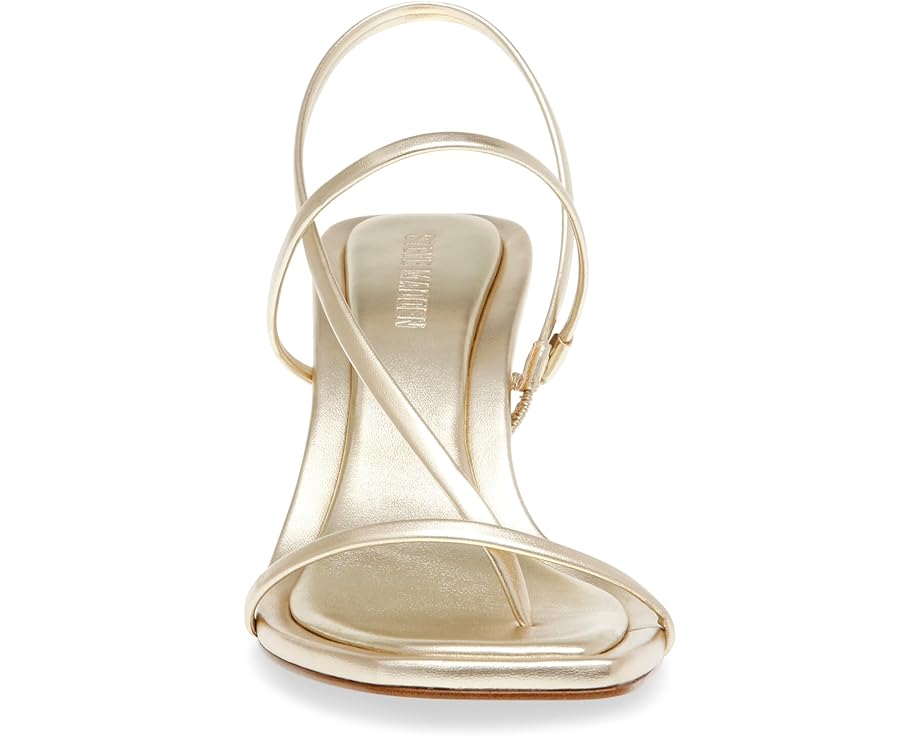 Locke Gold Leather Strappy Mid-Heels