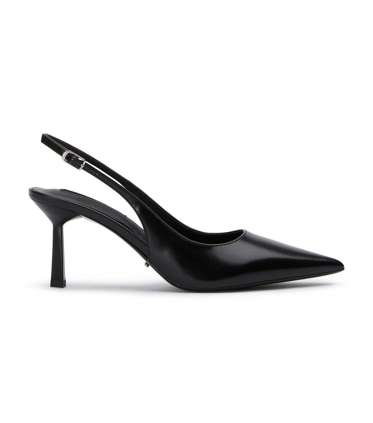 Baz Hi Shine Slingback Heels - Black