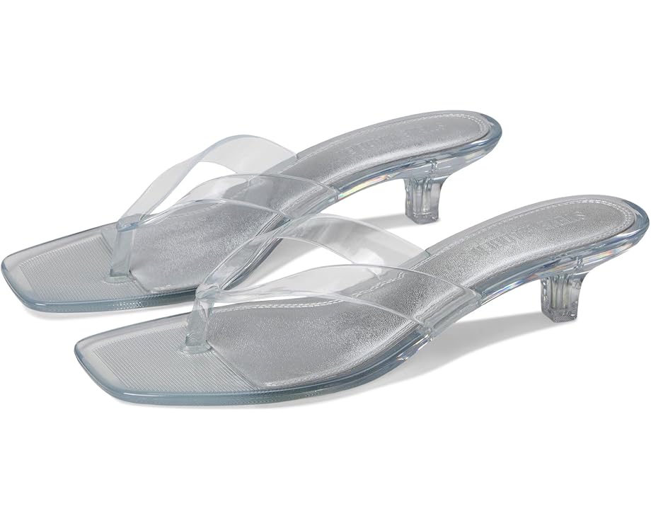 Tracie Y2K Jelly Thong Kitten Heel Sandal - Clear