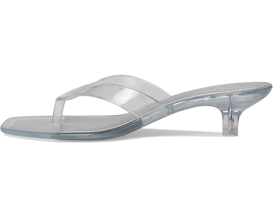 Tracie Y2K Jelly Thong Kitten Heel Sandal - Clear