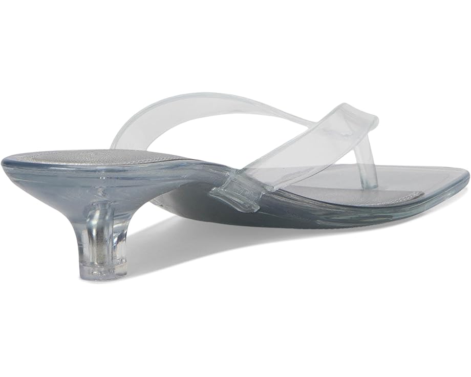Tracie Y2K Jelly Thong Kitten Heel Sandal - Clear
