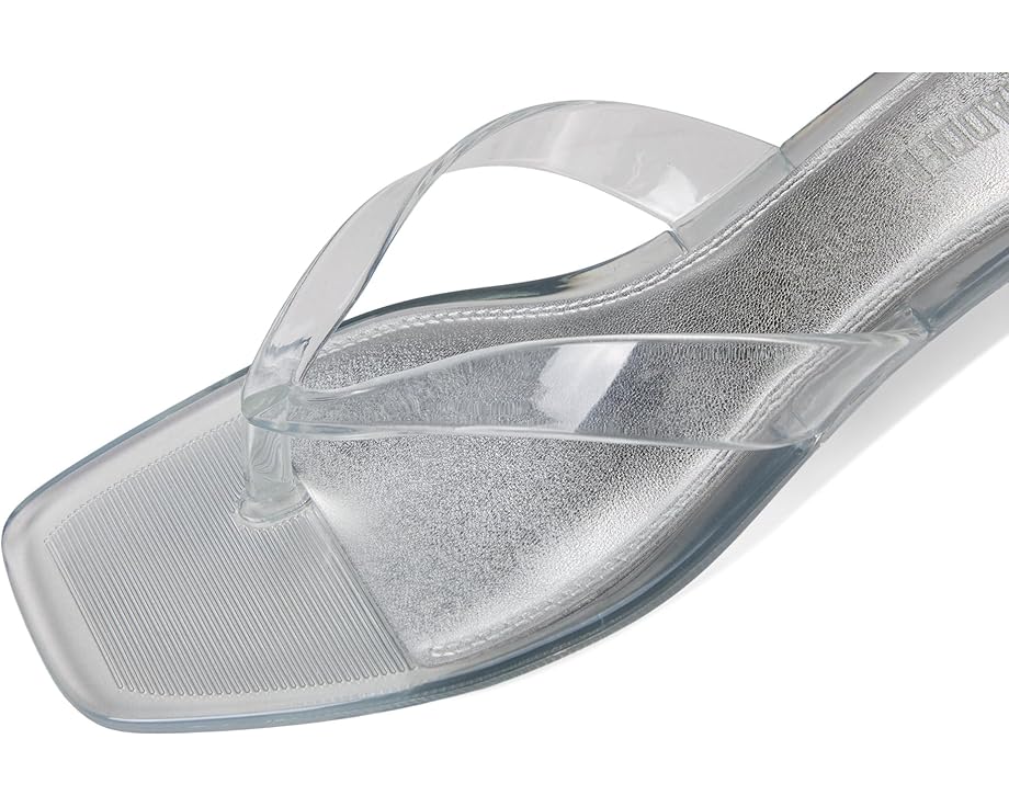 Tracie Y2K Jelly Thong Kitten Heel Sandal - Clear