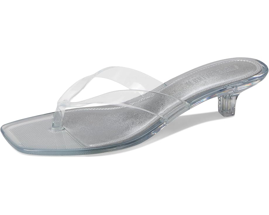 Tracie Y2K Jelly Thong Kitten Heel Sandal - Clear