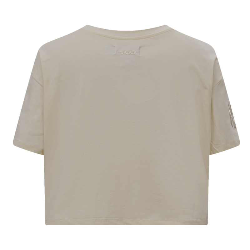 Yankees Embroidery Patch Crop Tee - Taupe
