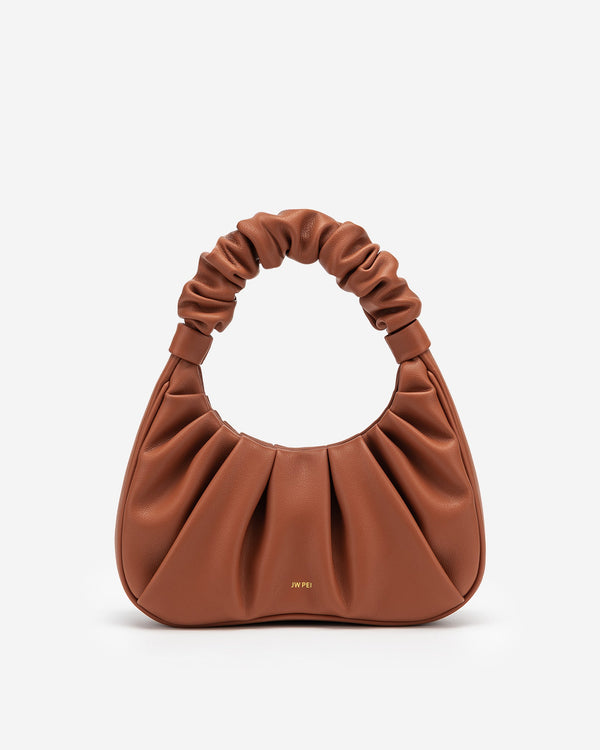 JW Pei Gabbi Vegan Leather Scrunchie Shoulder Bag - Nutella