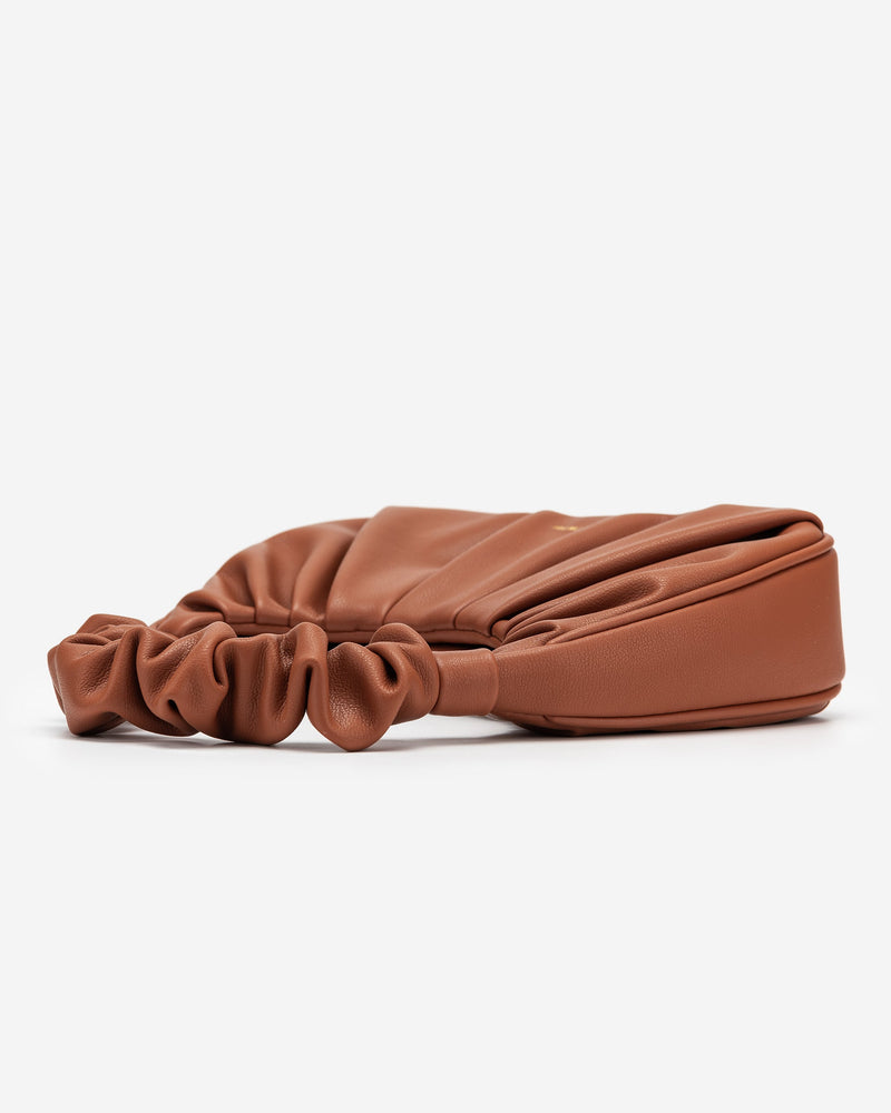 JW Pei Gabbi Vegan Leather Scrunchie Shoulder Bag - Nutella