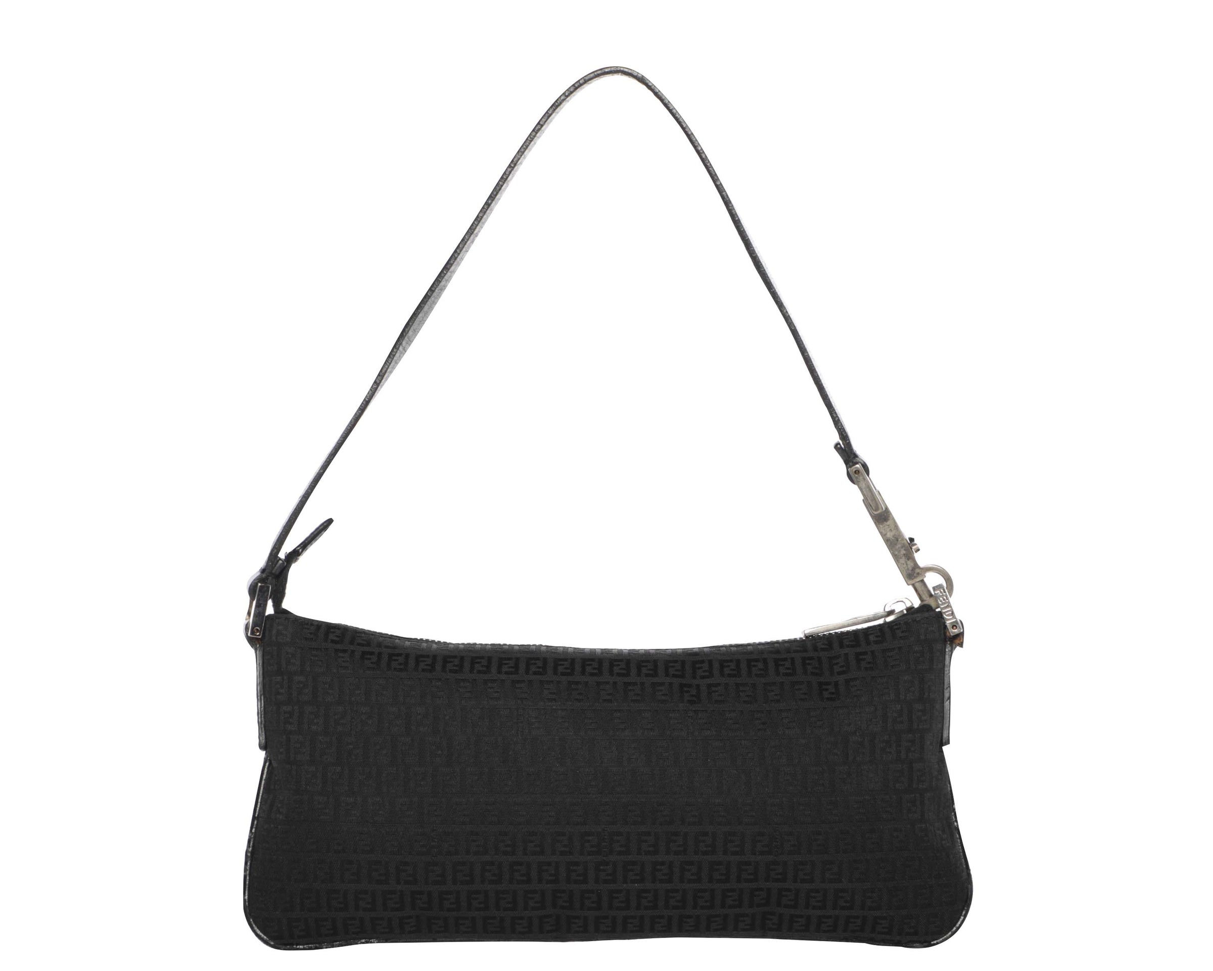 Shop FENDI 2023-24FW Monogram Leather Small Shoulder Bag Logo