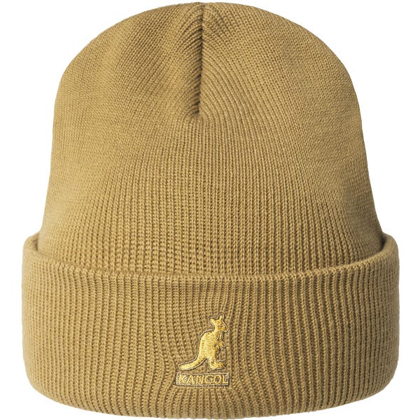 Kangol Acrylic Cuff Pull On Beanie Hat - Camel