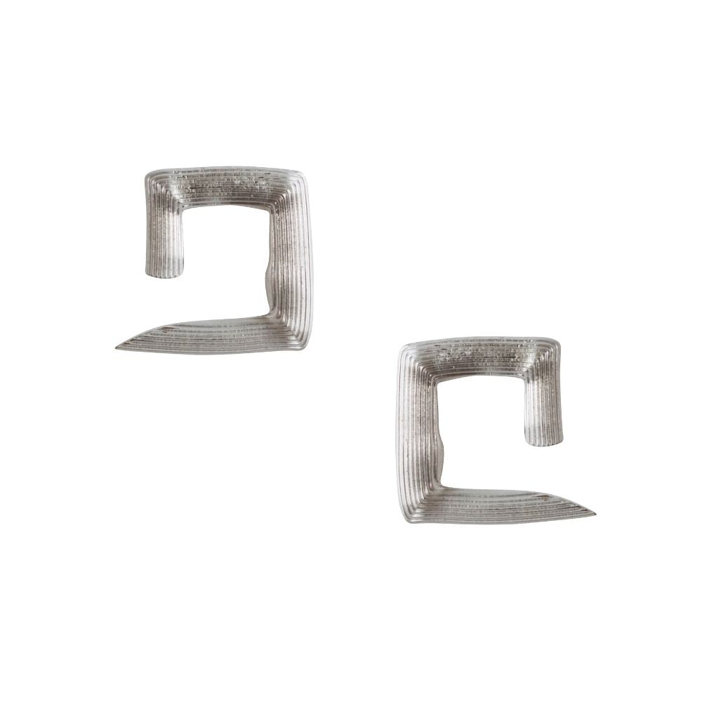 Zoila Square Earrings - Silver