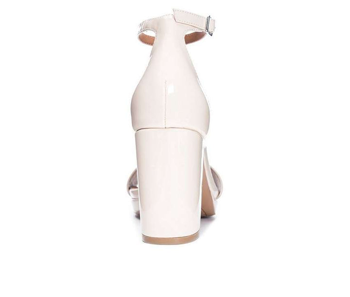 Chinese Laundry - Teri - Vegan Leather Dress Chunky Heels - Bone