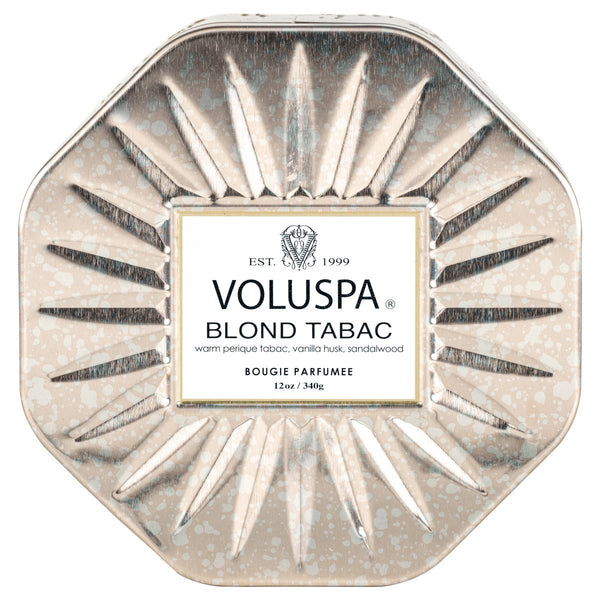 VOLUSPA - BLOND TABAC OCTOGAN TIN CANDLE