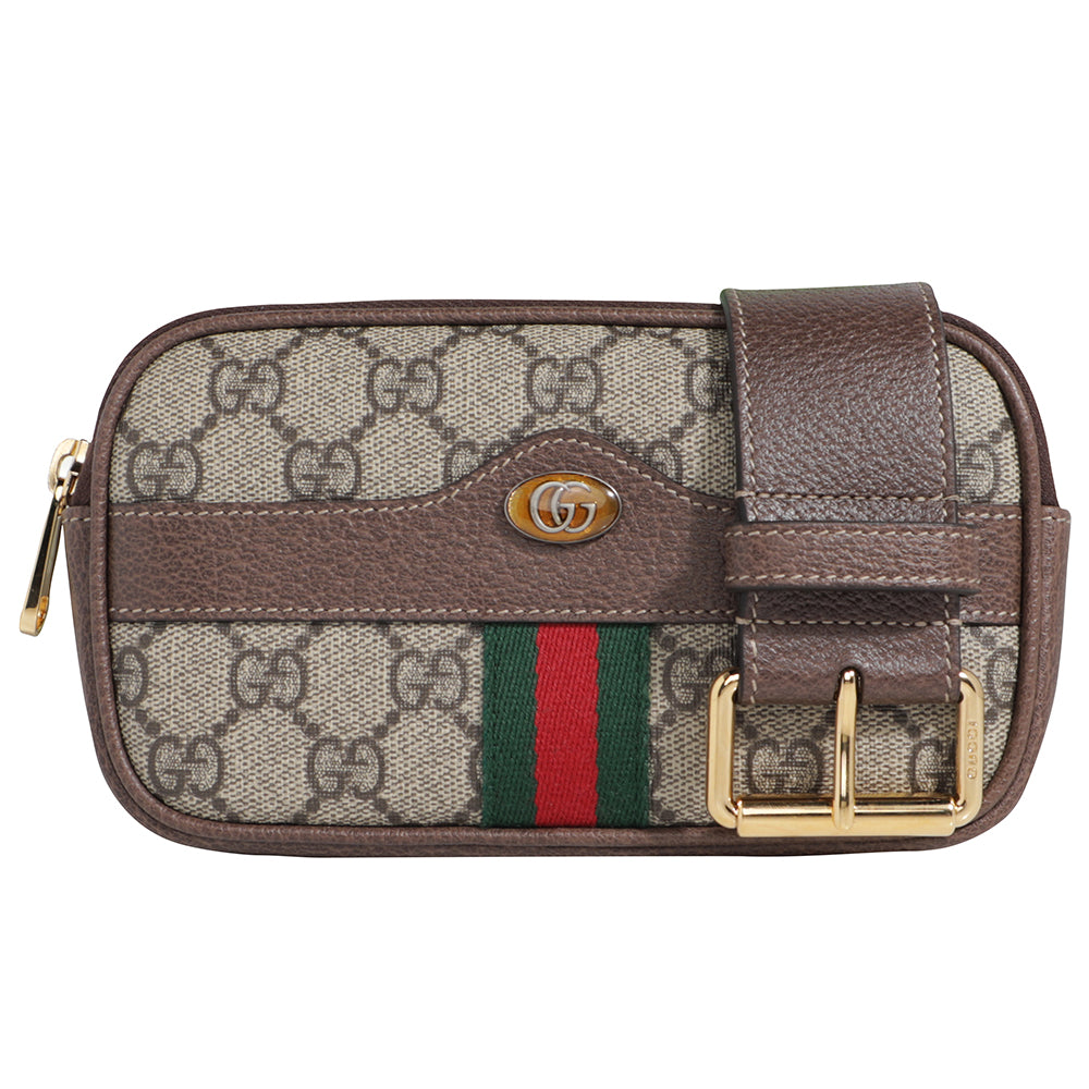 Gucci Ophidia GG Logo Monogram Leather Fanny Pack Belt Bag