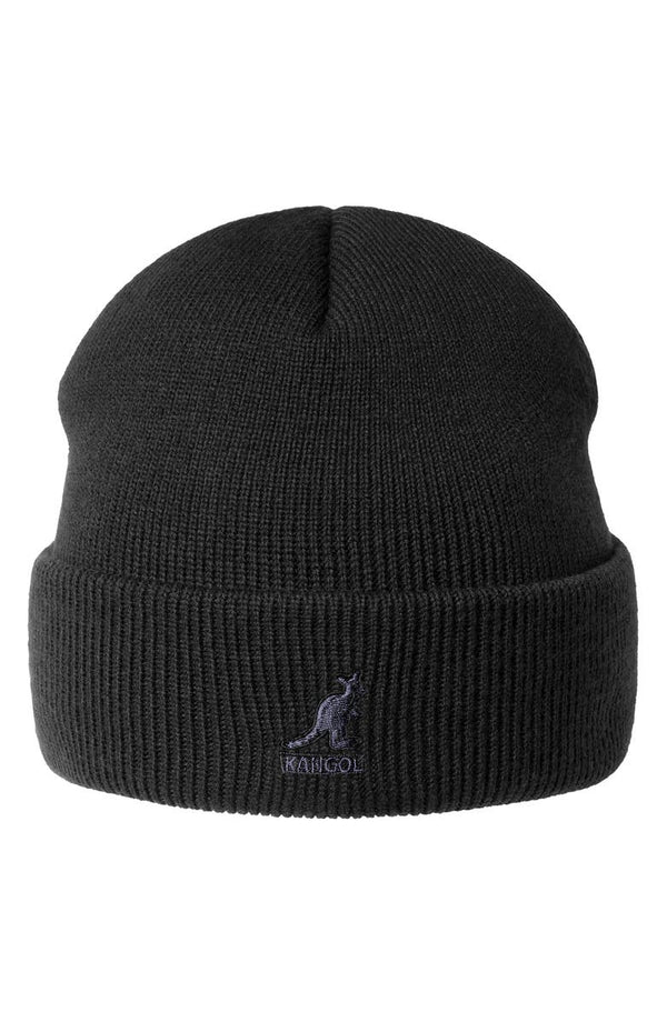 Kangol Acrylic Cuff Pull-On Unisex Beanie - Black on Black